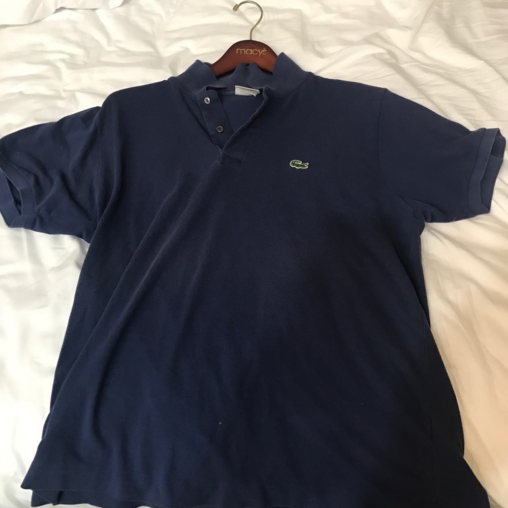 Size 6 L navy Lacoste Polo